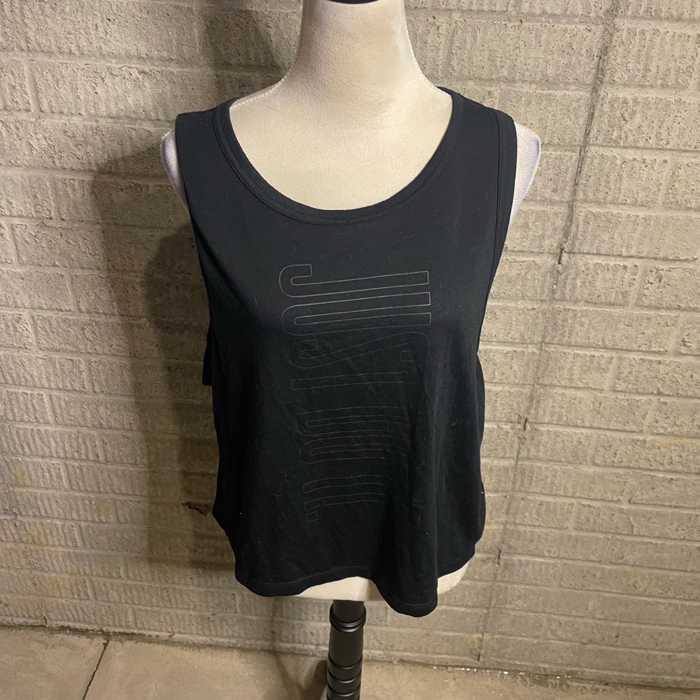 Nike Dri Fit Women’s Black Sleeveless Just Do It tank Top Shirt Size Large
